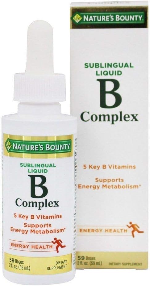 Příroda Bounty B komplex s B12 Sublingvální tekuté rychle působící doplněk stravy, 2 Fl Oz