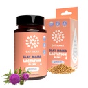 OAT MAMA Organická laktace Dodatek - 'Slay Mama' Požehnaný Thistle & Fenugreek Kapsle - Bylinné laktační směs, Poporodní podpora pro kojící matky