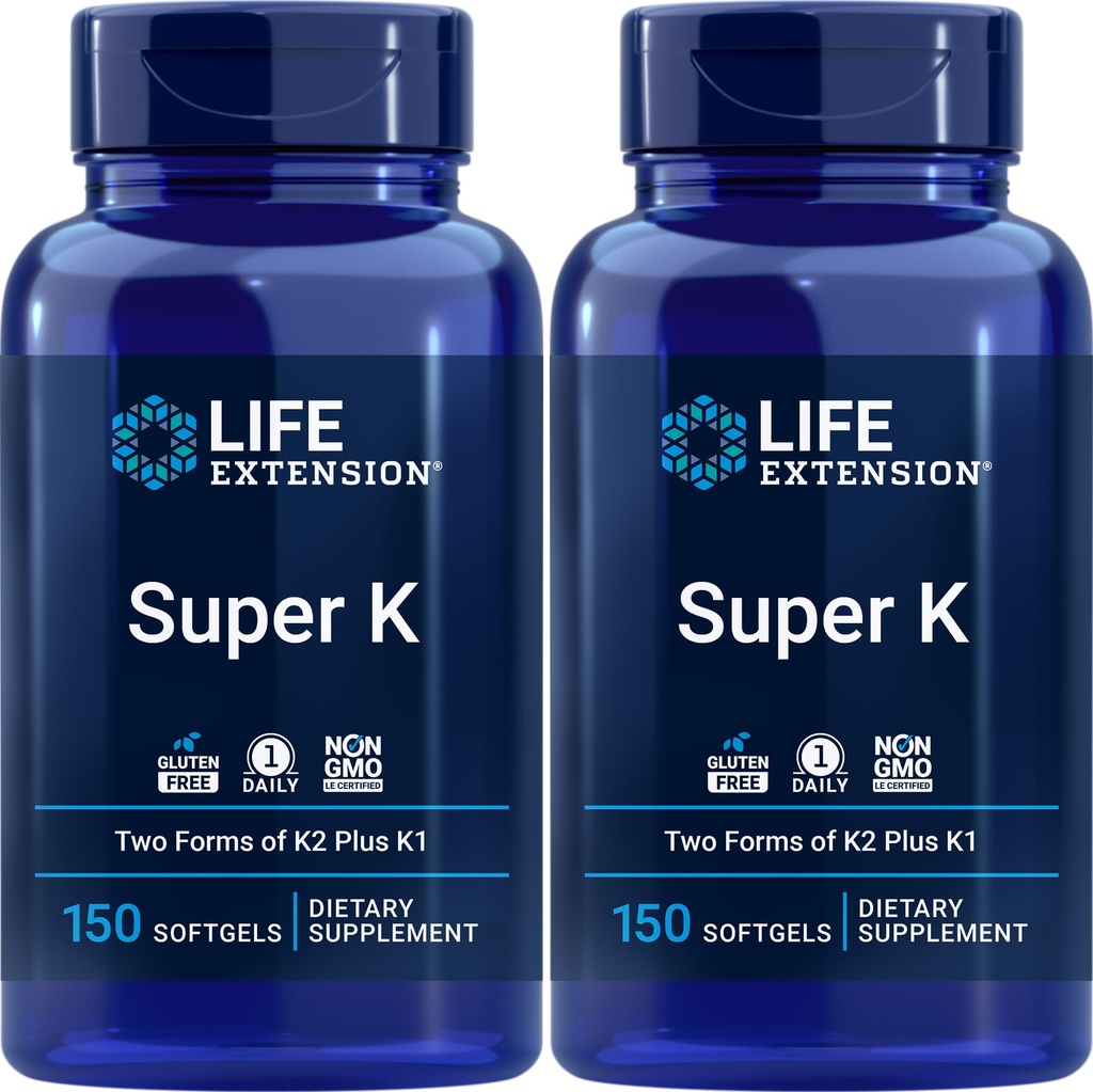 Life Extension Super K, 150 Softgels (balení po 2) s Vitamíny K a K2