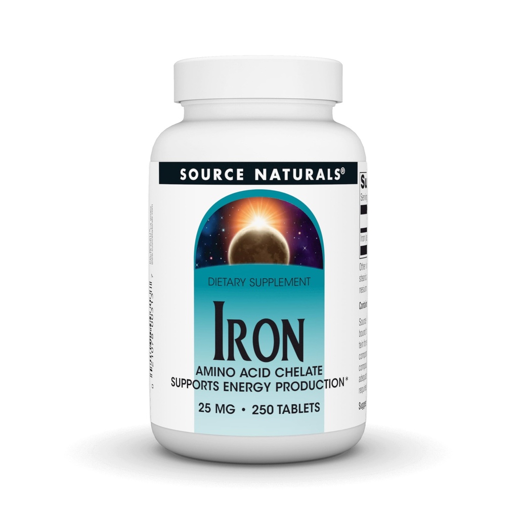 Zdroj Naturals Iron, Amino Acid Chelate - dodatek stravy, který podporuje výrobu energie - 250 tablet