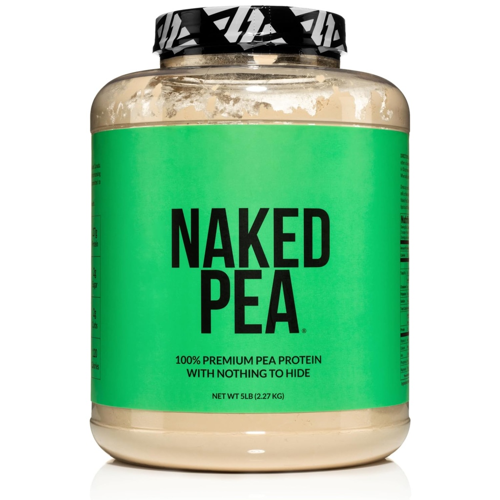 NAKED Pea - 5LB 100% Pea Protein Powder from North American Farms - Neochucený Vegan Pea Protein izolát - Plant Protein Powder, Easy to Digest - 76 Servings