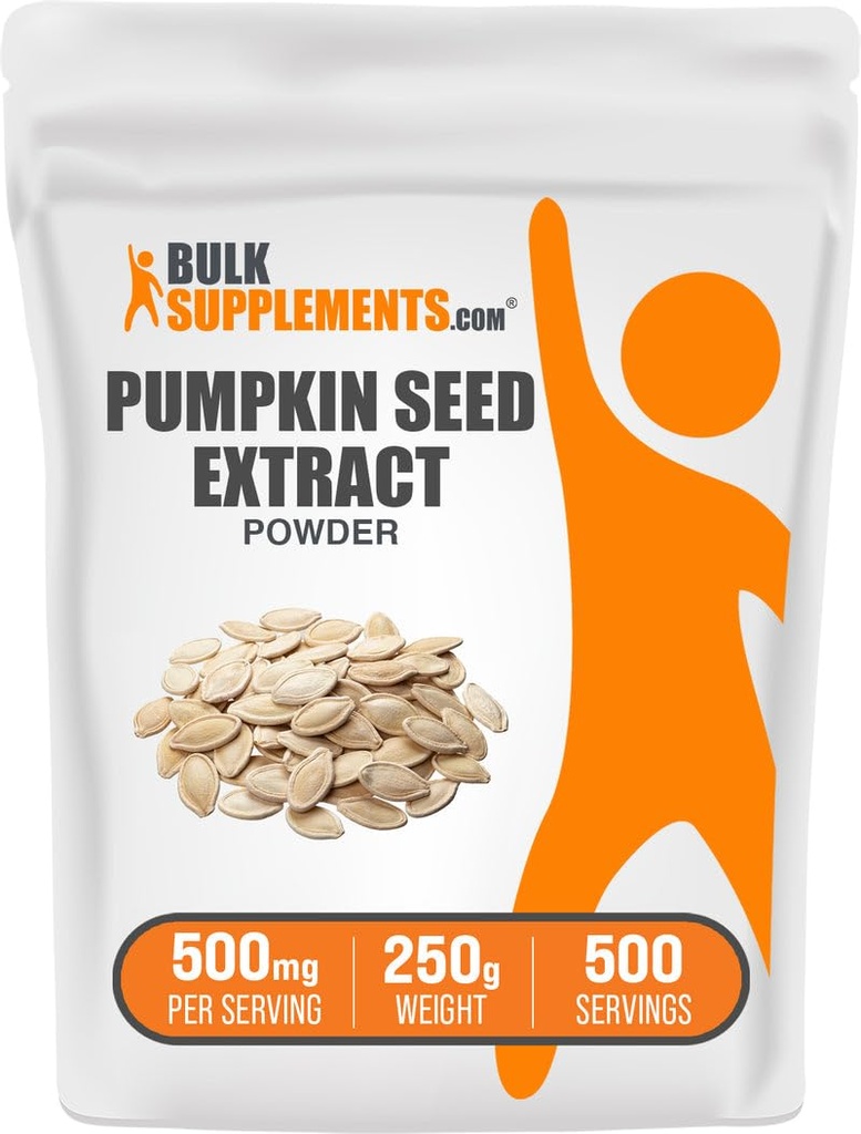 BulkSupplements.com Dýňové semeno Extract Powder - Dýňový semeno dodatek, Bylinný dodatek - Vegan & gluten zdarma, 500mg na Serving, 250g (8.8 oz) (Balení po 1)