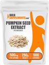 BulkSupplements.com Dýňové semeno Extract Powder - Dýňový semeno dodatek, Bylinný dodatek - Vegan & gluten zdarma, 500mg na Serving, 250g (8.8 oz) (Balení po 1)