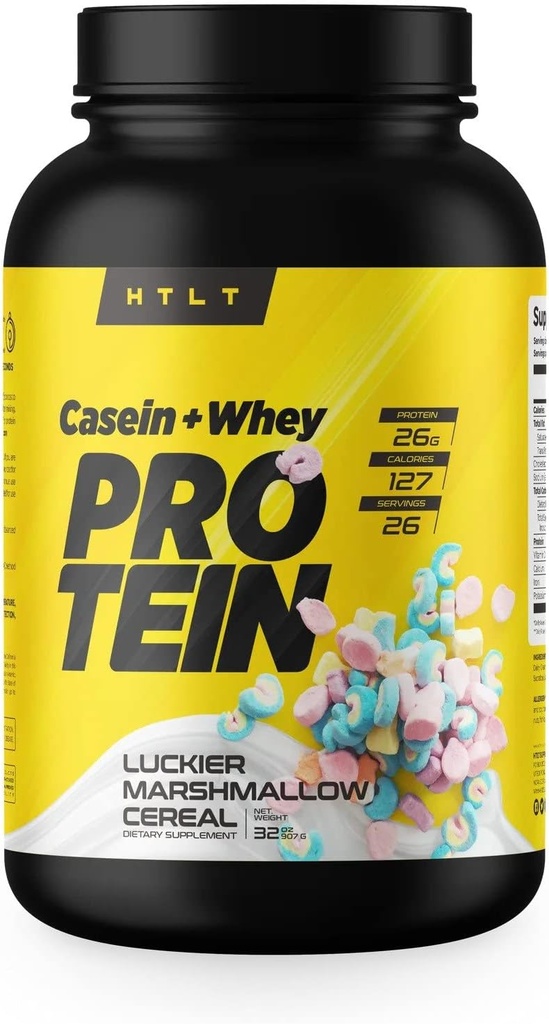 Kasein + Syrovátkový protein podle HTLT currency 124; syrovátkový protein třepat prášek 124; slaw- release syrovátkový protein pro setrvalou energii currency 124; kaseinový protein prášek pro pečení, Luckier marshmallow Cereal