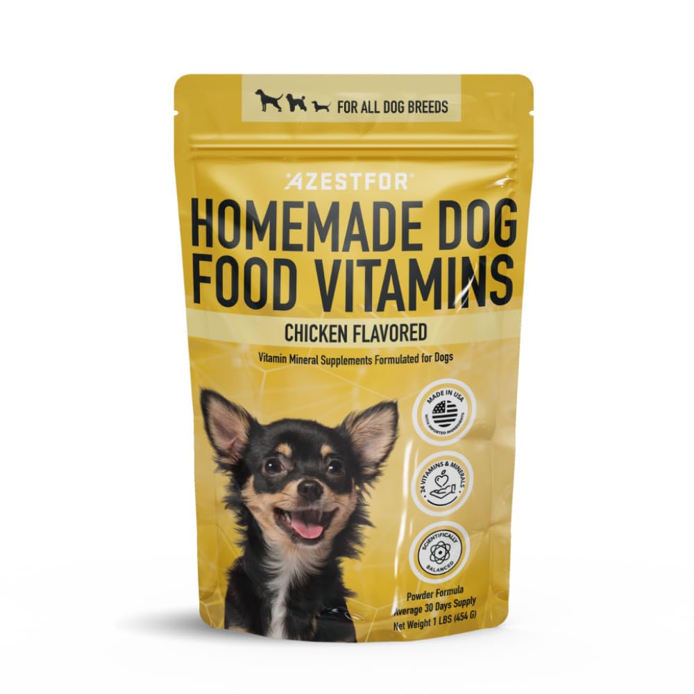 Azestfor Domácí pes doplněk stravy Dog Vitamíny Vyrobeno v USA Přidat do holistické celé potraviny diety Raw BARF Všechny Breeds Puppy Dospělý 16oz Powder