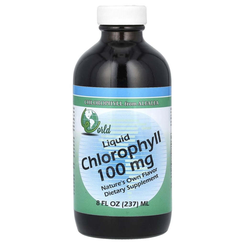 World Organic - chlorofyl Liquid 100mg, 8 oz liquid