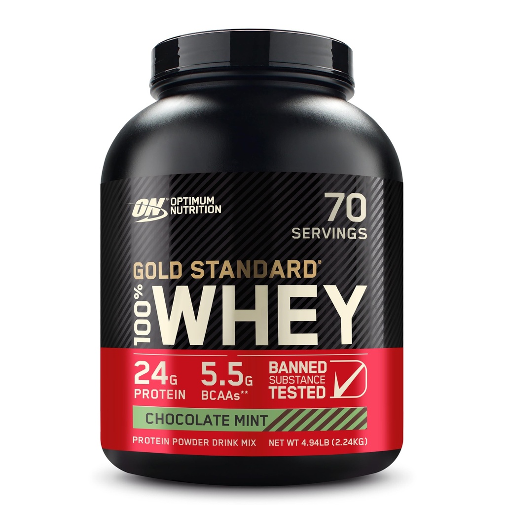 Optimum Nutrition Gold Standard ® 100% syrovátka, čokoládová mincovna, 4,94 lb (2,24 kg)