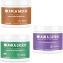 Amla Powder, Zelený čaj Superfood Dodatek s dýně Spice & Indian Gooseberry & Elderberry, Organic, Vegan, 30 Služeb