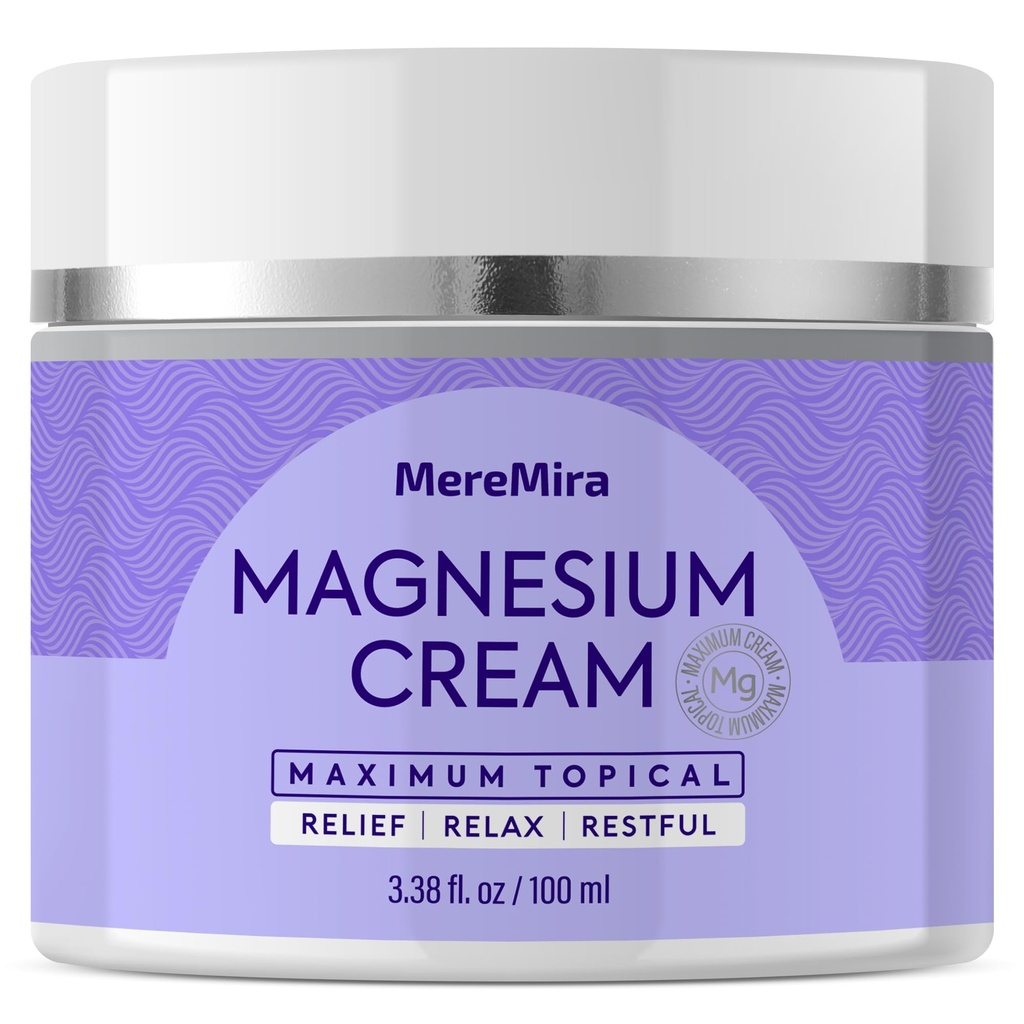 Magnesium- krém na spaní a svalovou úlevu: Topical Night Calming & Deep Relaxation Lotion - Restless Cramps Leg & Joint Care Lotion - Levandule 3.38 Fl. Oz.