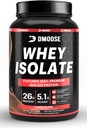 DMoose syrovátka izolát protein Powder I 26 g protein I 5.1g BCAAS I gluten zdarma I pomáhá udržet svalovou hmotu a snížit recovery čas I Čokoláda & Vanilla I 30 Služení