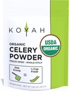 KOYAH - Organic USA Grown Celer Powder (1 Scoop = 1 / 4 Cup Fresh): 36 Servings, Freeze- Sušený, Whole- Stalk Powder