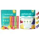Venture Pal Sugar Free Electrolyte Powder Packets - Liquid Daily IV Drink Mix for Rapid Hydration & Party Recovery 124; 5 Vitamíny & 7 Electrolytes 124; Keto Friendly French 124; Non- GMO French 124; Certified Vegan French 124; 16 Sticks