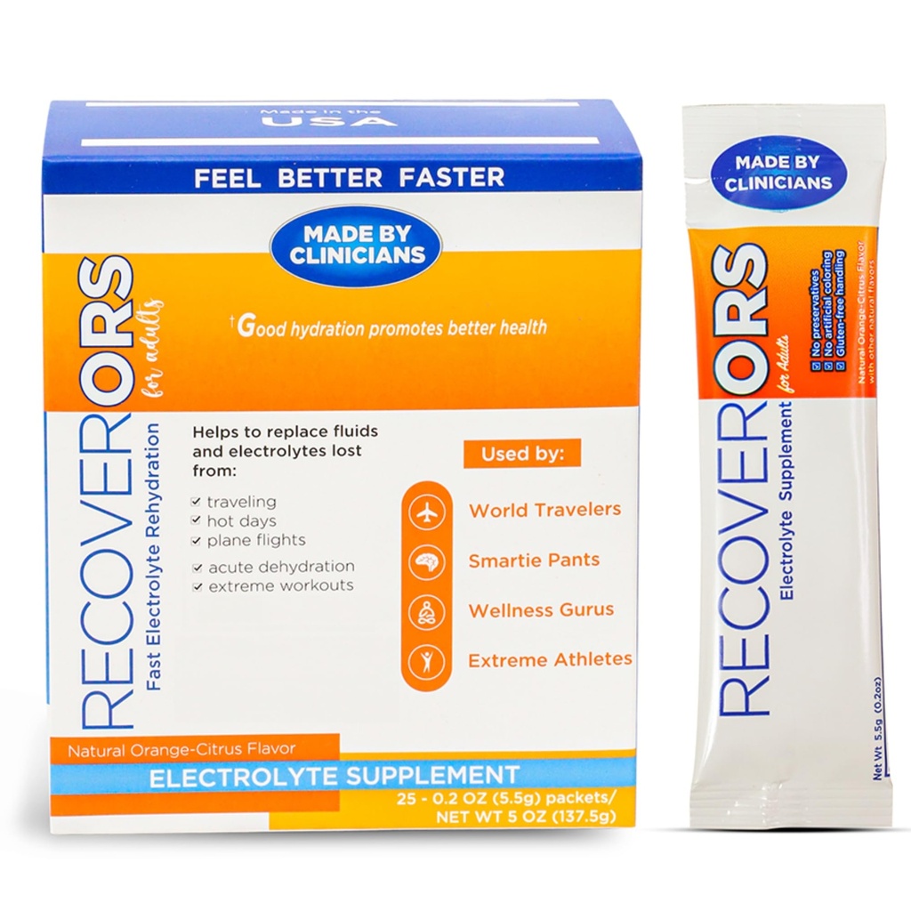 8 v 1 Electrolyte Powder & Vitamin C Defense Hydration, Dual Keto Food Friendly & Draslík Supplement Booster, Dospělý nízkokarbonový rehydratační roztok Mix (25- Pack)