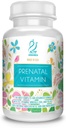 ActiF Organic Prenatal Vitamin s 25 + organické vitamíny, 100% přírodní, DHA, EPA, Omega 3, a Organic Herbal Blend - Non- GMO, 90 Počet
