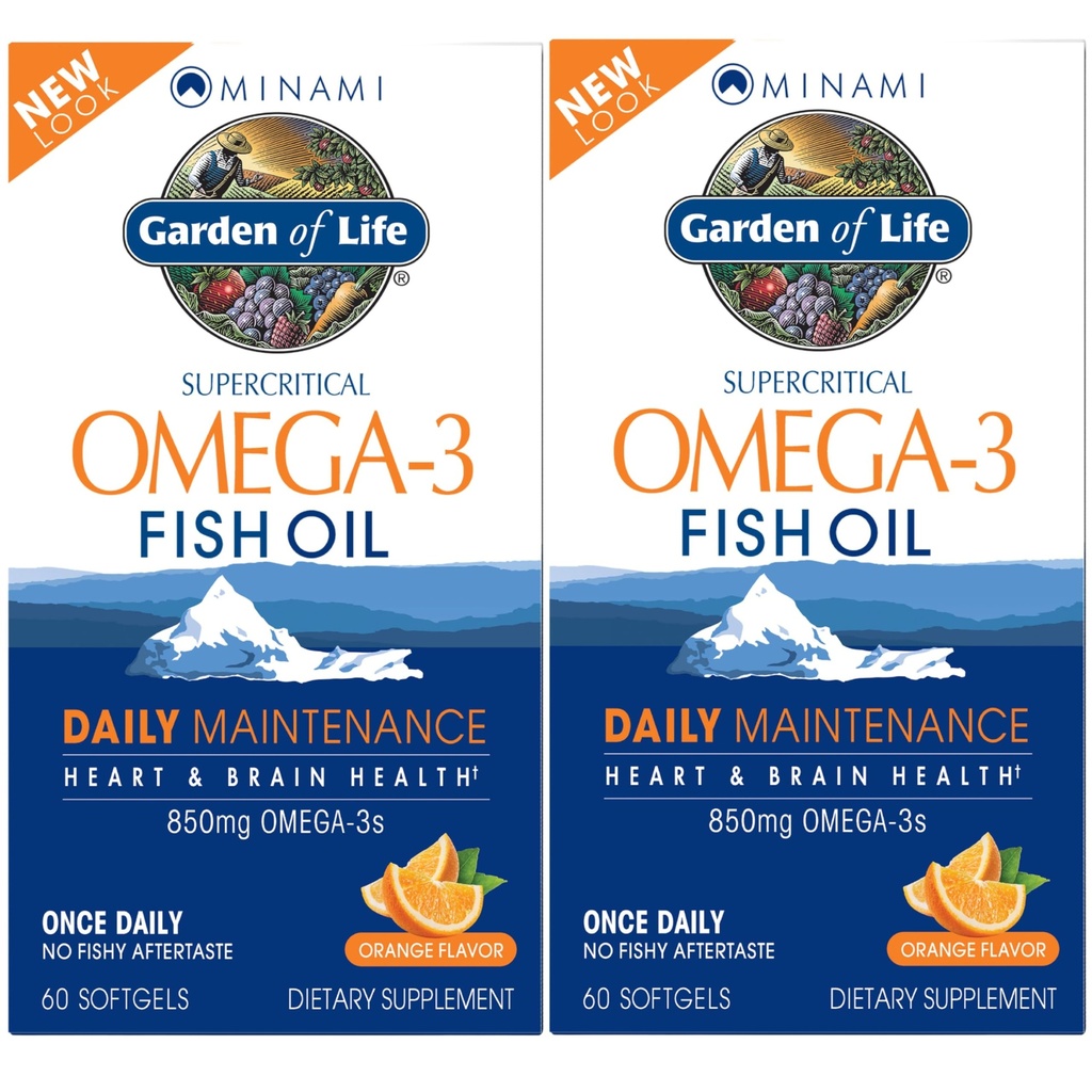 Zahrada života EPA / DHA Omega 3 Rybí olej - Minami přírodní funkce mozku, srdce a mood dodatek, 120 Počet (60-ct 2-Pack)