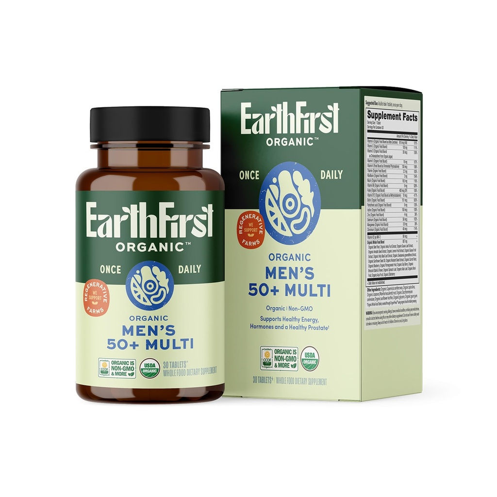 Jednou denně Multi pro muže 50 +, 19 Vitamíny z bylin & Superfoods, podporuje Prostate zdraví, energetické úrovně, a silné kosti, 30 Počet