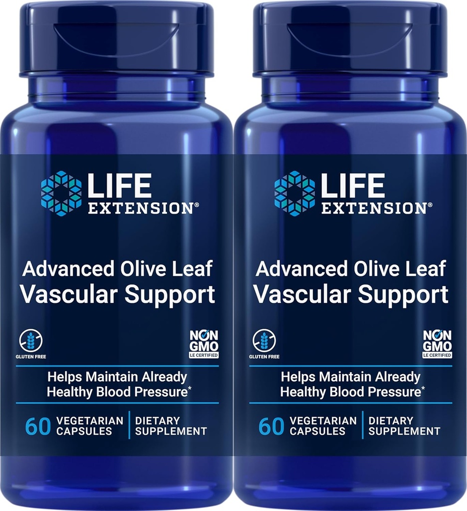 Life Extension Advanced Olive Leaf Cévní podpora, 60 Vegetariánské kapsle (Balení po 2)