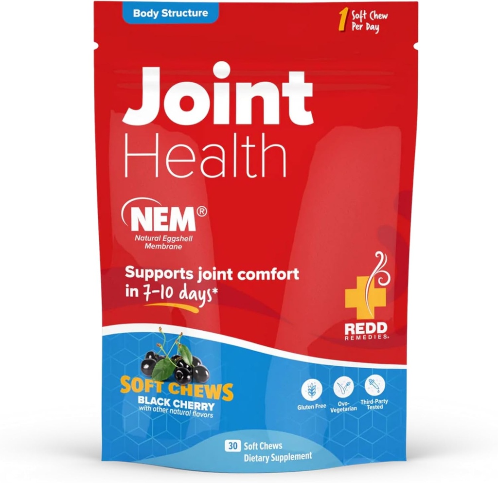 Redd Remedies, Joint Health Original, Napomáhá posílení konektivity a chrupavky, Black Cherry Flavor, 30 Soft Chews