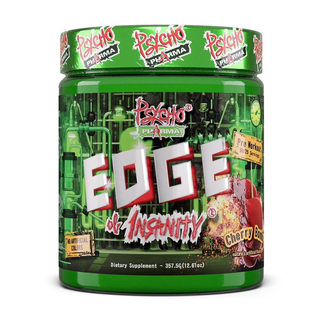 Psycho Pharma Silnější High Stim Preworking Powder - Hrana šílenství - Nejintenzivnější Pre Workout dodatek pro čerpadla, sílu, energii a pocit dobrého soustředění. Rivals Slavné PWO minulosti