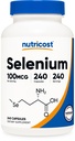 Nutricost Selenium dodatek 100mcg, 240 Kapsle, Vegetariánské, Gluten Free & Non- GMO