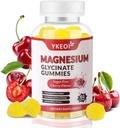 Glycinát hořečnatý Gummies 500 Mg, doplněk hořčíku bez cukru Trojitý komplex hořčíku s malátem 400 Mg, Citrát 400 Mg Ashwagandha 100 Mg doplněk hořčíku pro dospělé - 60 žvýkaček