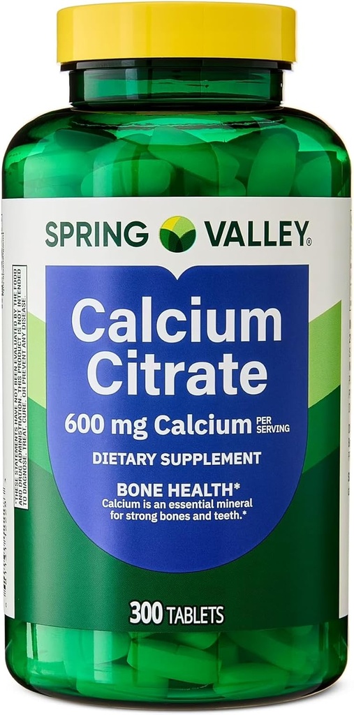 Jarní údolí vápník Citrát tablety Dietní dodatek, 600 mg, 300 Počet. - Nový vzhled