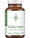 Bacillus Subtilis Spore na bázi probiotika - vysoce potenční kmen s prebiotickou pro vyvážený břicho 124; Daily Gut Health & Microbiome Support for Family CFU 124; 6 Milionů CFU per Day 124; 90 Vegetariánských kapslí