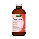 Flora Iron - Vegan Liquid Iron Supplement with B Vitamíny - Nabídky Red Blood Cell & Energy Support - Yeast- Free & gluten- Free - Delicious Fruit Juice Base - 7.7 fl. oz. Skleněná lahvička