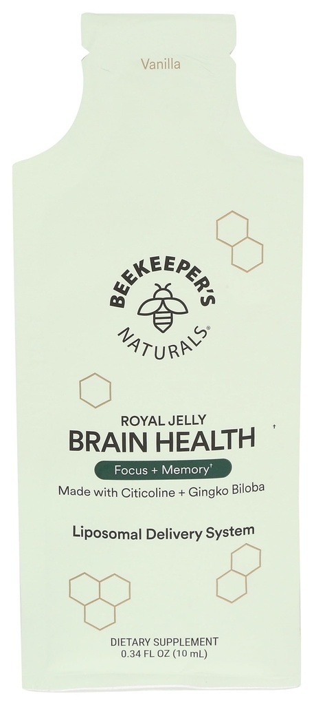 Beekeers Naturals Brain Health Royal Jelly Liposomal SGL, 0.34 Fz