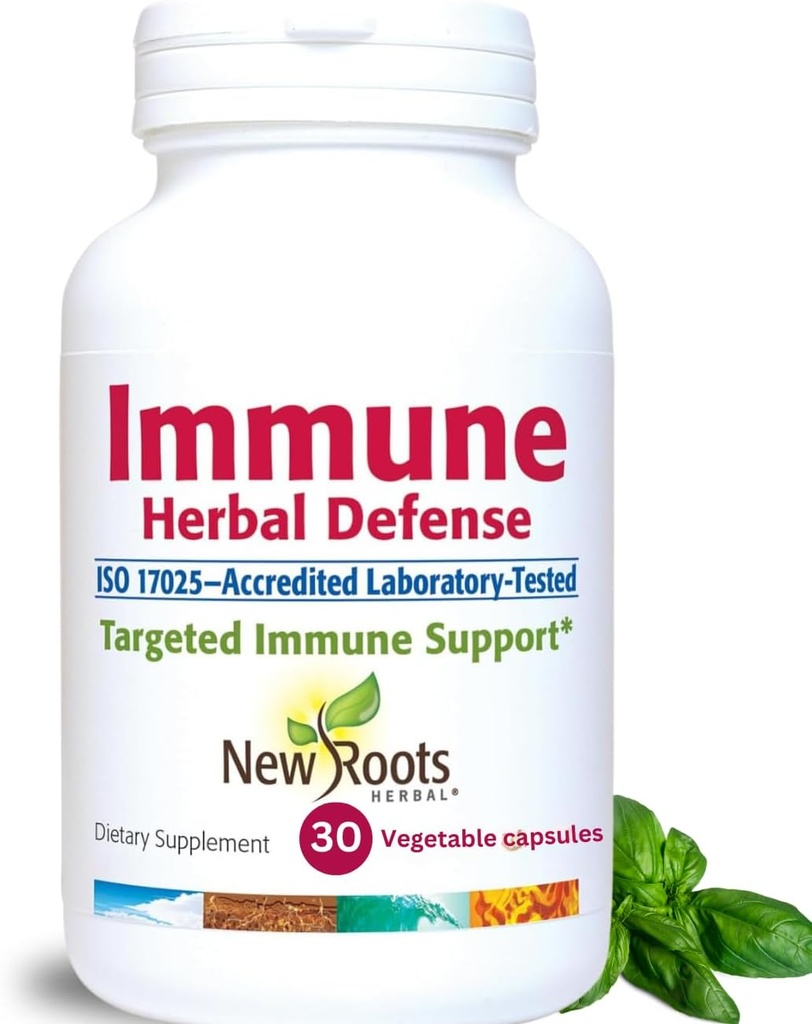 Imunitní Bylinný obranný dodatek (200mg) s Reishi Houba, Astragalus Andrographis, Multi Bylinný extrakt s Elderberry, Echinacea (30 Kapsle)