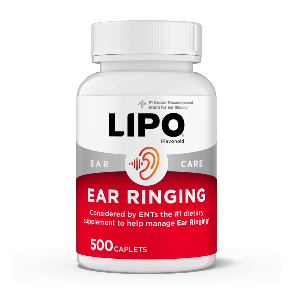 Lipo- Flavonoid Plus Tinnitus Relief - Doctor- Doporučeno pro vyzvánění uší - Klinicky - Proven Lemon Bioflavonoid Complex s vitaminy C, B1, B2, B6, B12, & vápník - 500 Caplet