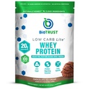 BioTrust Low Carb Lite, 20 Grams of Grass- Fed Whey Protein Isolate, 100 Calories, ProHydrolase Digestive Enzymes, Non-GMO, Free from Soy and Gluten, rBGH-Free (14 Servings) (čokoládová zmrzlina)