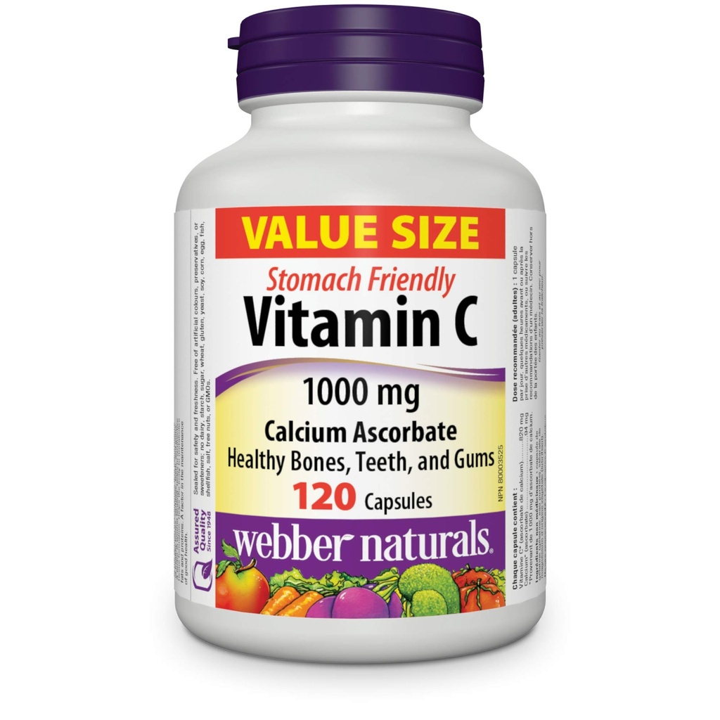 Webber Naturals Vitamin C Kalcium Ascorban 1000 mg