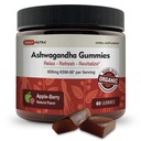 KSM- 66 Ashwagandha Gummies - 600mg Organic Root Extract per Serving - Delicious Natural Apple- Berry Flavor PHARM124; Podpora relaxace, Focus, & Energy (60 Gummies)