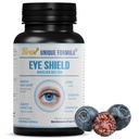 Oční štít dodatek s Bilberry Extract, Lutein, Zeaxanthin, Astaxanthin, a Beta- karoten - Podporuje suché oči, vision zdraví, a noční vidění, 90 Veg Kapsle