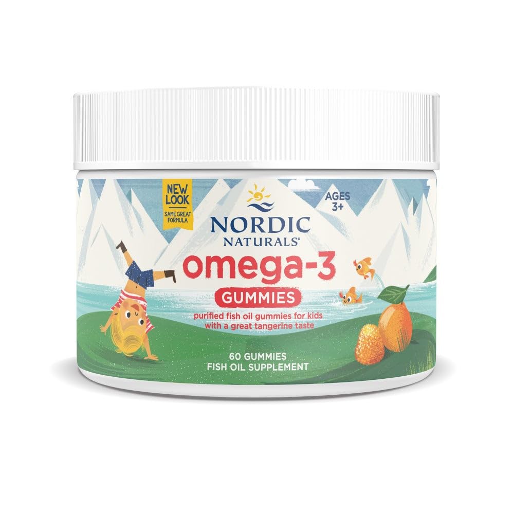 Nordic Naturals Nordic Omega33 Gummies, Tangerine - 60 Gummies - 82 mg Total Omega-3s with EPA & DHA - Non- GMO - 30 Servings