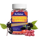 Elderberry Gummies, Elderberry Extract 300mg, s vitaminem C a zinkem, Strawberry Flavor Gummies, Non- GMO, Gluten Free, Vegan- Friendly, Imunitní podpora, 60 Počet