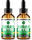 NutraRize (2 Pack) Cukr Detox Kapky, SugarDetox Kapky, 21- Day Cukr Detox Challenge, All- Natural Liquid Cleanse pro začátečníky, Premium krevní vzorec Gota Recenze (60 Servings)