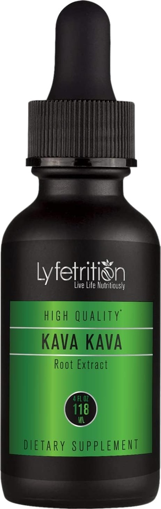 Lyfetrition Kava Kava Root Extract with Active Kavalactones 540mg, 220 Servings, Cruelty-Free, Easy- to- Consume Liquid Drops, Quick Absorption, GMP- Certified, Third- Party Tested, Non- GMO, Made in USA