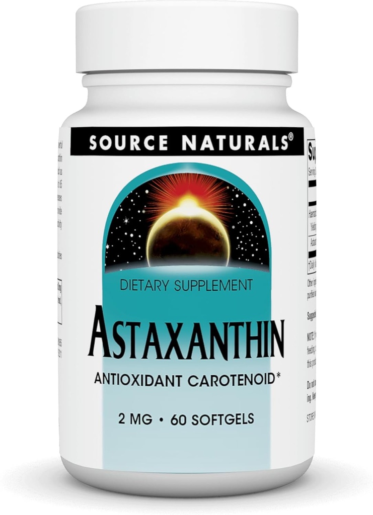 SOURCE NATURALS Astaxanthin 2 Mg Soft Gel, 60 Počet