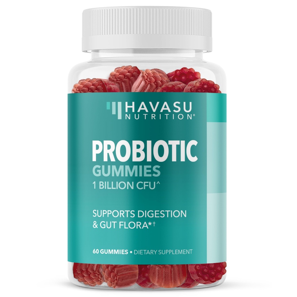 Probiotické gumy pro stravitelnou podporu a Gut Health - 1 miliarda CFU Bacillus coagulans - 60 Počet - Stabilní, non-GMO, gluten- Free, a Vegetarian - 2 měsíce dodávky, Smíšené Berry Flavor