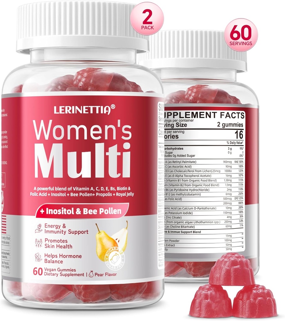 Dámské 50 + multivitaminy, Multivitamin pro ženy s vitaminem A, C, D3, E a zinek, Veganský cukr zdarma 120 Počet