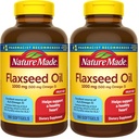 Příroda Made Flaxseed Oil 1000 mg, dodatek stravy pro podporu srdečního zdraví, 180 Softgels (Balení po 2)