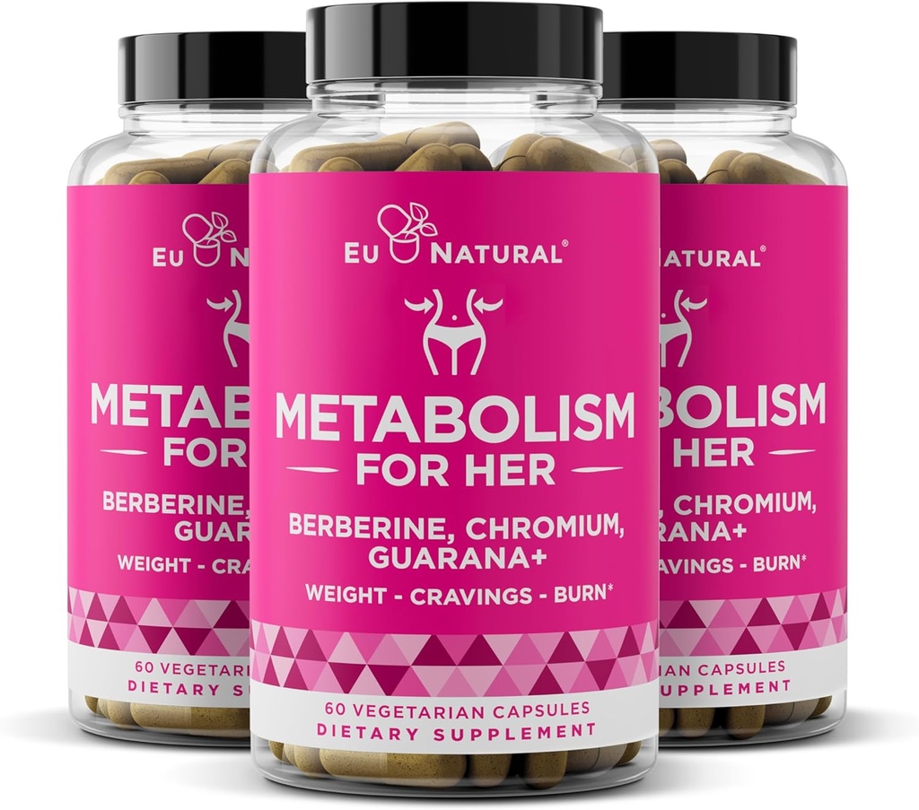 Metabolismus pro její 3- pack Bundle - hubnutí pilulky pro ženy - Appetite Conpressant, spalovač tuků, metabolismus Booster - Bojové chutě & ztratit břišní tuk - Berberine, Chrom Picolinate & Guarana