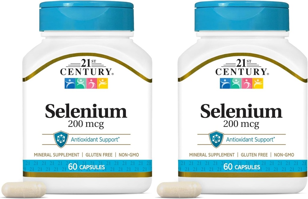 21. Století Selen 200 mcg Kapsle, 60 Počet (Balení po 2)