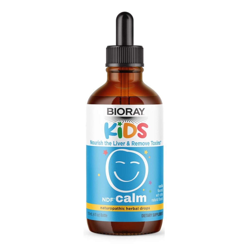 BIORAY Děti NDF klid, Vanilla - 4 fl oz - Nurish Játra & Odstranit toxiny - Non- GMO, Vegan, Gluten Free - 2-4 měsíce