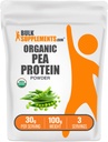 BulkSupplements.com Organic Pea Protein Powder - Plant Based & Vegan Protein Powder - Neochucený & gluten Free, 30g per Serving, 100g (3.5 oz) (Balení po 1)