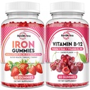 Železné gumy dodatek pro dospělé a děti 124; Vitamin B12 gumy 124; Bundle
