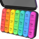 Daviky Pill Organizátor 3 krát denně, Daily Pill Box 7 Day, Týdenní případy Medicine Organizátoři držet vitamíny a léky