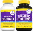 InnovixLabs Multi Probiotic & Curcumin Bundle Multi- Strain Probiotic (60 Time- Release Kapsle) Turmeric Curcumin (100 Time- Release Tablety). Podporuje Gut a imunitní zdraví. *